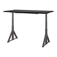 meja duduk/berdiri, hitam/abu-abu tua, 160x80 cm