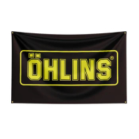 3X5Ft Ohlins Racing Car Flag For Decor