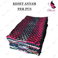 Keset Anyam Anti Slip Per PCS Keset Kaki Tenun Murah Dapur Kamar Mandi WC Bahan Perca Kain Kaos Daya