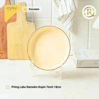 Piring Labu Ramekin Kopin 7inch 18cm Porcelain Keramik Cream