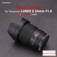 Hinefilm Skin for Lumix 24 F1.8 Lens Decal Skin for Panasonic LUMIX S 24mm F1.8 Lens Sticker S-S24 Wrap Cover 24f1.8 Skin