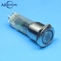 1934A 19mm stainless steel 220V/24V LED illuminated metal buzzer switch