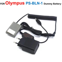 BLN-1 Dummy Battery DC Coupler+Power Bank USB Cable+QC3.0 USB Charger Adapter For Olympus Camera OM-D E-M5 II 2 E-M1 PEN E-P5