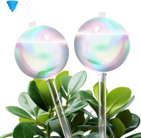 2 Pack Iridescent Glass Self-Watering Globes - Plant Watering Devices，Automatic Plant Watering Globe