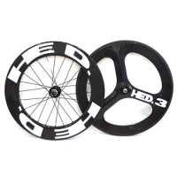 Bike Parts 700c Carbon Wheels Set Fixed Gear Wheelset 24 Holes Brake Bicycle Carbon Rim 88mm Track Wheelset Tubelar Tire Rim