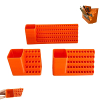 Screwdriver bit storage tool, durable material, available in 20/25/50/100 holes, made of plastic, he