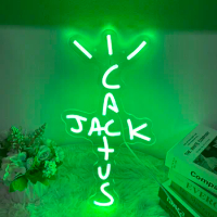 Neon Sign Wall Decor Cactus Jack Neon Sign Neon Sign Light Neon Wall Art Neon Sign Rap Talking West Coast Home Bar Pub Decor