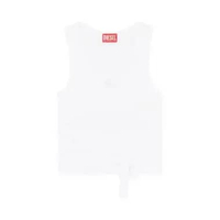 Diesel T-Anky-Tail-S1 Crop Top with Wrap-Around Design White S White