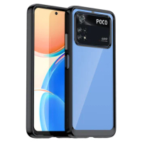 For Poco M4 Pro 4G m3 m4 pro 5g Case Acrylic Transparent Cover for Mi poco m2 pro M3pro M4 5G Fashion Shockproof Mobile Shell