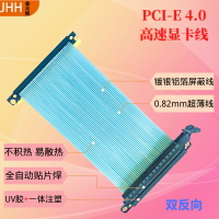 PCIE 4.0 X16高速顯卡延長線 雙反向16X兼容ITX A4迷你機箱鍍銀線【北歐家居生活】