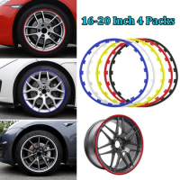 16/17/18/19/20inchs 4pcs For Tesla Model 3 Y S X Car Vehicle Wheel Rims Edge Protector Ring Tire Guard Strip Decor For Bmw VW