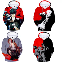 Anime Persona5 Persona 5 Hoodie Protagonist Joker Ren Amamiya Ryuji 3D Print Sweatshirt Hooded Cospl