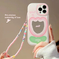 Mirror Surface Pink Cute Love Apple Mobile Iphone Case 14 13 12 11 XS XR Mini Pro Max Plus Luxury 7 8 SE