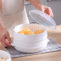 GIANXI Microwave Oven Special Steamer Steamed Bun Dumpling Container Steamed With Lid Durable Rice Multi Layer PP Steamer