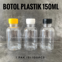 100 PCS BOTOL PLASTIK 150ml PET DOT FLA PUDDING SAMPLE OBAT KUMUR KOPI SUSU