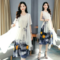 Woman traditional Chinese clothing sets retro floral short sleeve Hanfu spring women elegant Oriental 2 pieces Tang suit 10252