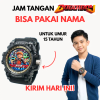 Jam Tangan Analog Anak Laki-Laki Karet Motif Robot Game Boboiboy Hitam Usia 15 Tahun | Bisa pakai Na