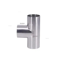 12.7 16 19 22 25 28 32 38 42-133mm Pipe OD Butt Weld Tee 3 Ways Connector Sanitary Pipe Fitting SUS 304/316 Stainless Homebrew