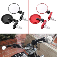 Universal Motorcycle Handle Mirror Aluminum Bar End Rearview Mirrors Accessories For Ducati HYPERMOTARD 1100 796 MONSTER S2R 800