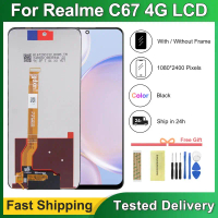 ชุดจอแสดงผล LCD, 6.72 นิ้ว, สำหรับ Realme C67 4G RMX3890, ตัวเลขหน้าจอสัมผัส, เปลี่ยนหน้าจอ, เข้ากัน