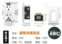 漏電保護插座 漏電插座 缺火線 插座牽線 壁上塑膠面板 埋入式插座 雙連H型接地插座 廚房專用插座 雙插座附接地