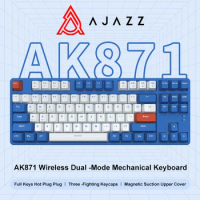 Ajazz AK871 Gaming Mechanical Keyboard Hot Swappable 87 Keys Wireless 2.4g Ergonomic Keyboards Hot S