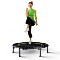 40 Inch Mini Fitness Trampoline For Adults 400bls Indoor Outdoor Silent Jumping Bed Elastic Trampolines Aerobic Exercise Workout