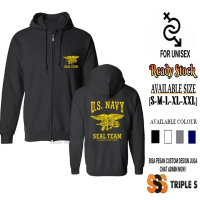 New HOODIE ZIPPER US NAVY SEAL TEAM THE ONLY EASY DAY WAS YESTERDAY JAKET RESLETING ARMY Terbatas