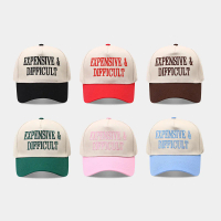 Topi Besbol, Corak Huruf, Untuk Wanita dan Lelaki, Gaya Kasual dan Trendi, Sesuai untuk Pakaian Hari
