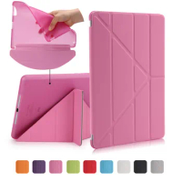 Tablet Case For Apple Ipad 3 2 4 tablet cover Soft TPU Silicone Soft Back+Smart Case with Auto Wake/Sleep for iPad4 +Stylus gift