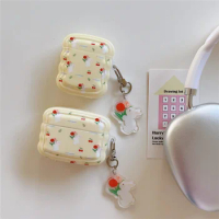 Cute Animal Flower Rabbit AirPods Case For AirPods 1 2 3 Pro IMD Soft Case Bluetooth Headphone Protection Anti-fall AirPods Case
