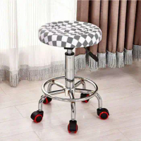 Beauty stool new hairdressing stool red bar stool black bar stool lifting rotary stool belt wheel stool barber shop