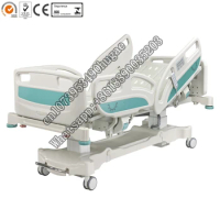 Unused Advanced 5 Function CE ISO Quality Electric ICU Hospital Beds Metal for