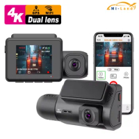 2.0 inches 4k dash cam video camera doble camara dash camera front and inside sony dual lens dashcam 4k wifi gps dash cam