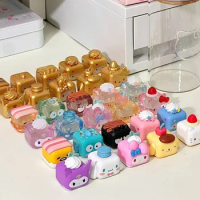 Sanrio Cartoon Mini Figure Desserts Series Blind Box Cinnamoroll Kitty Kuromi My Melody Pompom Purin Pochacco Gudetama Model Toy