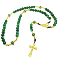 Kalung Rosario Marmer Eksklusif Souvenir Katolik