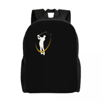 3D Printing Golf Golfer Backpack for Boys Girls Golfing Sport College School Travel Bags Men Women Bookbag Fits 15 Inch Laptop