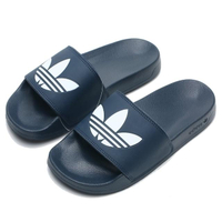 【adidas 愛迪達】拖鞋 ADILETTE LITE 深藍 大LOGO 運動拖 男女(FU8299)