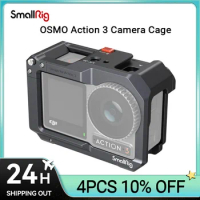 SmallRig for OSMO Action 3 Camera Cage, Protective Cage Compatible for DJI Mic, Protective Frame for DJI Osmo Action 3 - 4119