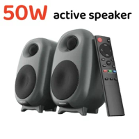 HIFI Wired Home Theater Dual Frequency Bookshelf Active Monitoring Speaker Wireless Bluetooth Speakers High End Audio System AUX