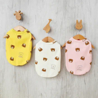 Pet Clothes New Spring and Summer Puppy Vest Small Dogs Cute Bear Undershirt Teddy Cartoon Pullover Shirt S-2XL