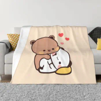 Bubu Dudu Cartoon Blanket Flannel Decoration Hug Portable Home Bedspread