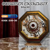 Fiting Hiasan Plafon Gypsum 30CMX30CM Ornamen Plafon B30-03 BAJI MEDIA GROUP