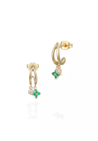 mori Split emerald earrings