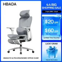 Hbada P2 Ergonomic Office Chair (P2 Pro & P2 Ultra) -with Adjustable Lumbar, Adjustable Headrest & R