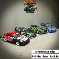 Xe điều khiển mini Drift Wltoys K969 K989 1/28 có esc và servo lái, khung gầm kim loại, xe drift tốc
