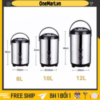 Bình Ủ Trà Giữ Nhiệt Nóng Lạnh Loại 6 Lít, 8 Lít, 10 Lít, 12 Lít - Onemart 【Mới 2026】 【Sản phẩm bán 