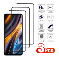 3Pcs Full Tempered Glass For Xiaomi Poco NFC X4 GT X5 Screen Protector POCO F3 F4 F5 M3 M4 M5 Pro Anti-Burst Protective Film