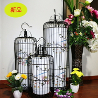 中式吊燈現代簡約鳥籠鐵藝吊燈羊皮吊燈客廳燈新古典餐廳茶樓燈具