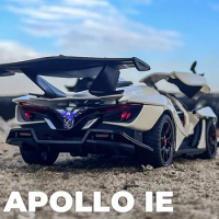 1:24 Apollo IE Intensa Emozione Alloy Car Diecasts &amp; Toy Vehicles Car Model Sound and light Pull back Car Toys For Kids Gifts